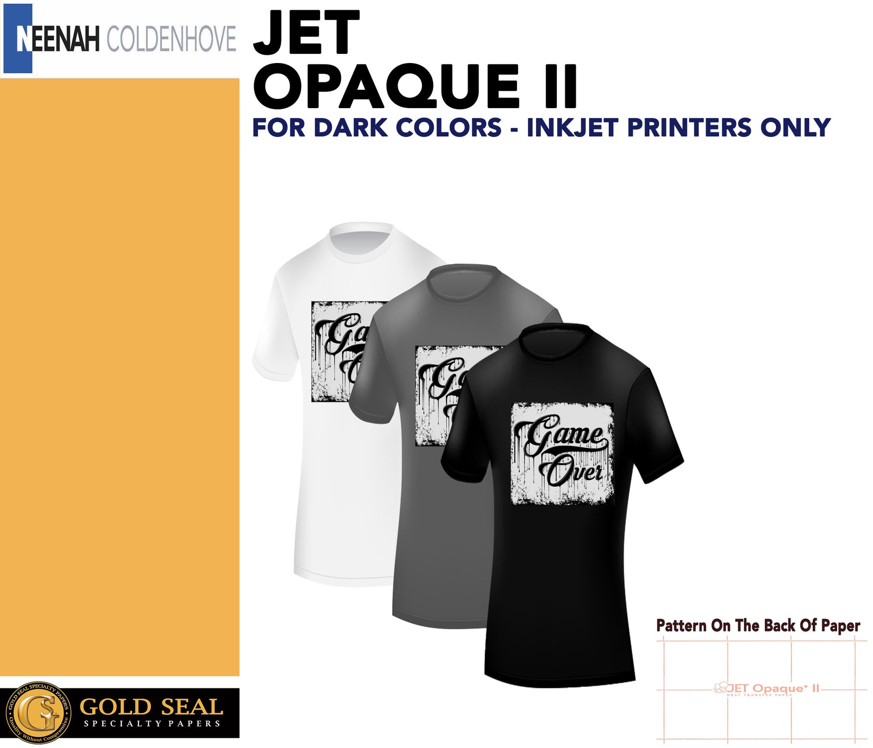 JET-OPAQUE® II - Inkjet Heat Transfer Paper — Gold Seal Specialty Papers
