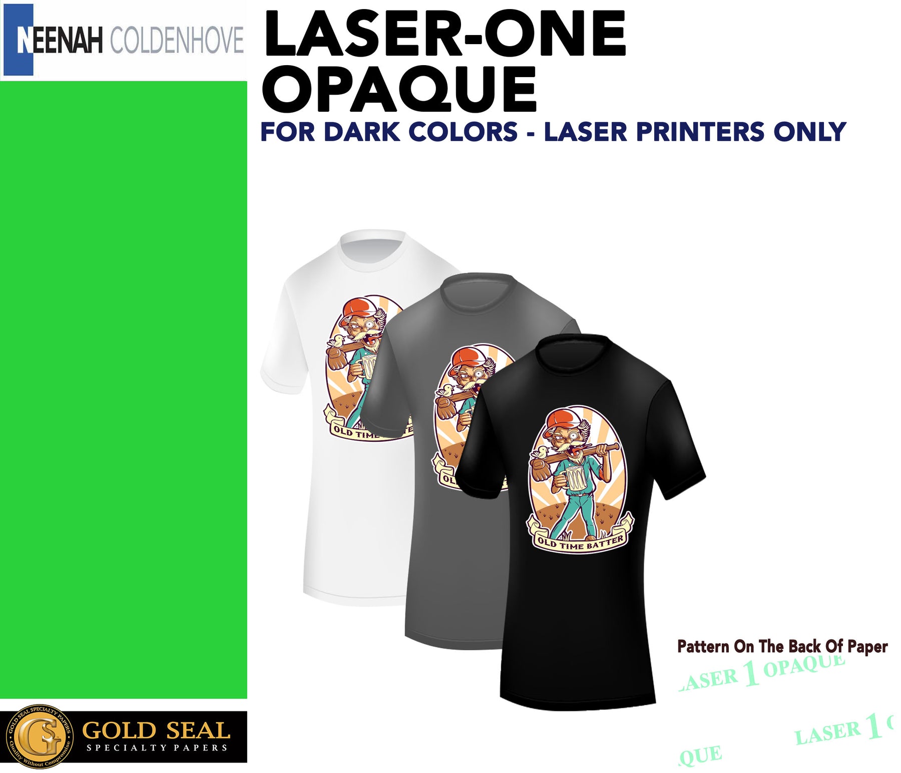 LASER 1 OPAQUE® - Laser Heat Transfer Paper — Gold Seal Specialty Papers