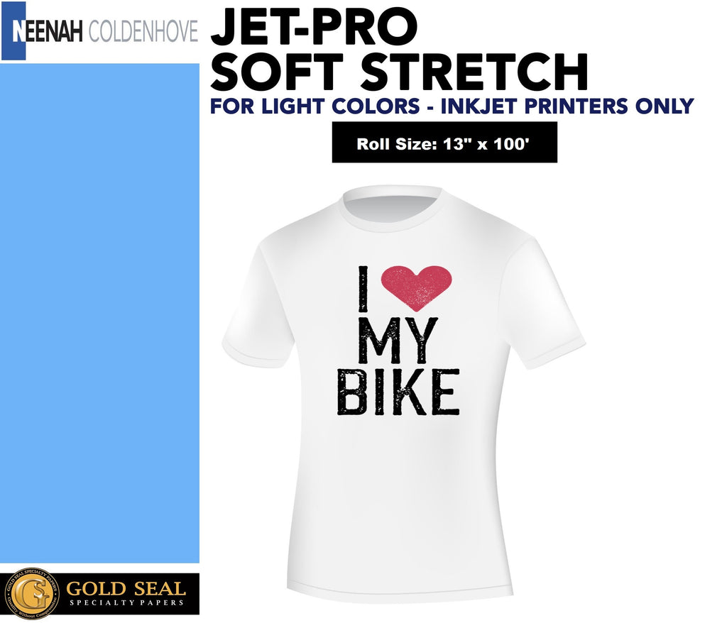 JET-PRO® SS SoftStretch - Inkjet Heat Transfer Paper Roll — Gold Seal  Specialty Papers