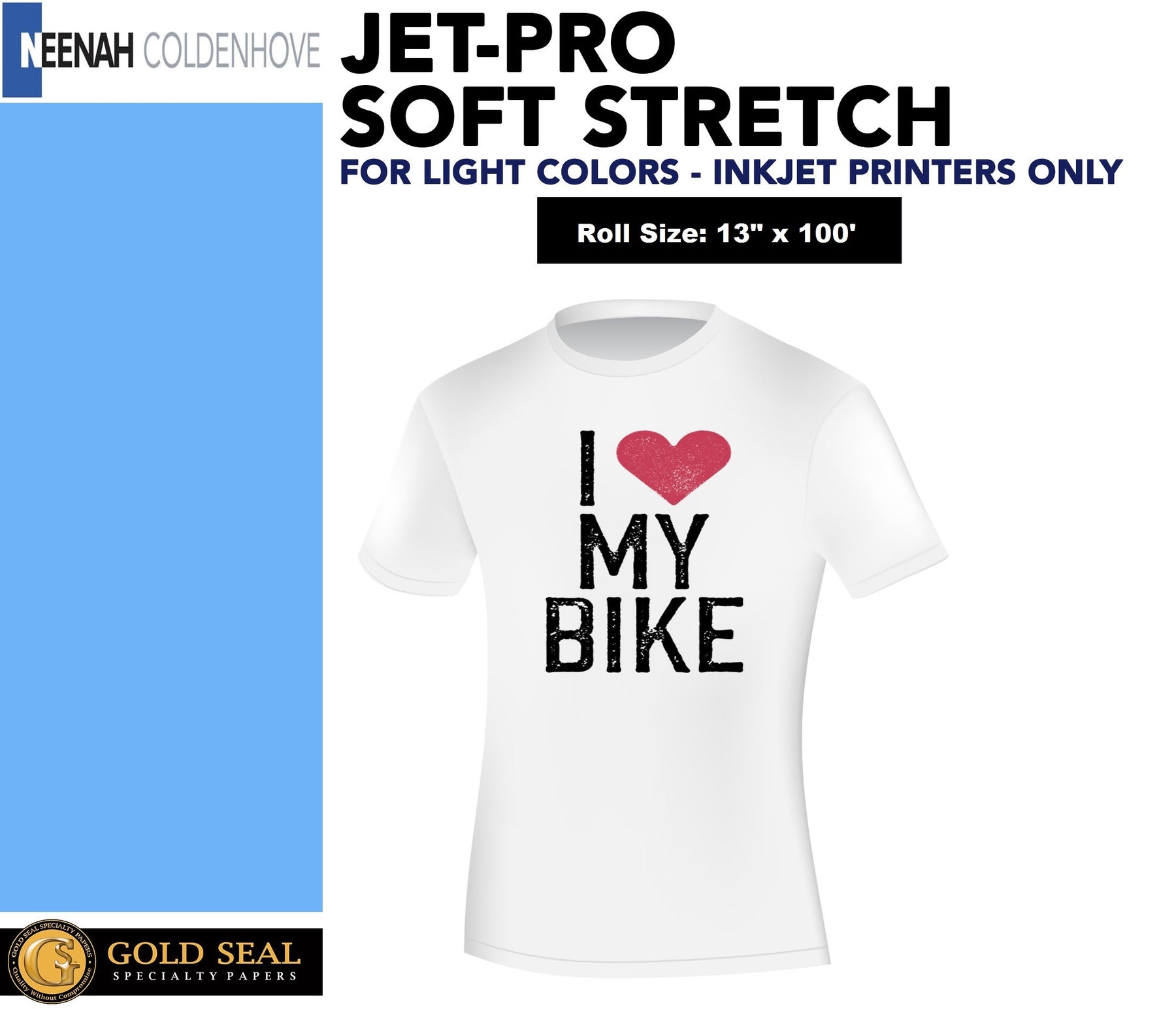 JET-PRO® SS SoftStretch - Inkjet Heat Transfer Paper Roll — Gold